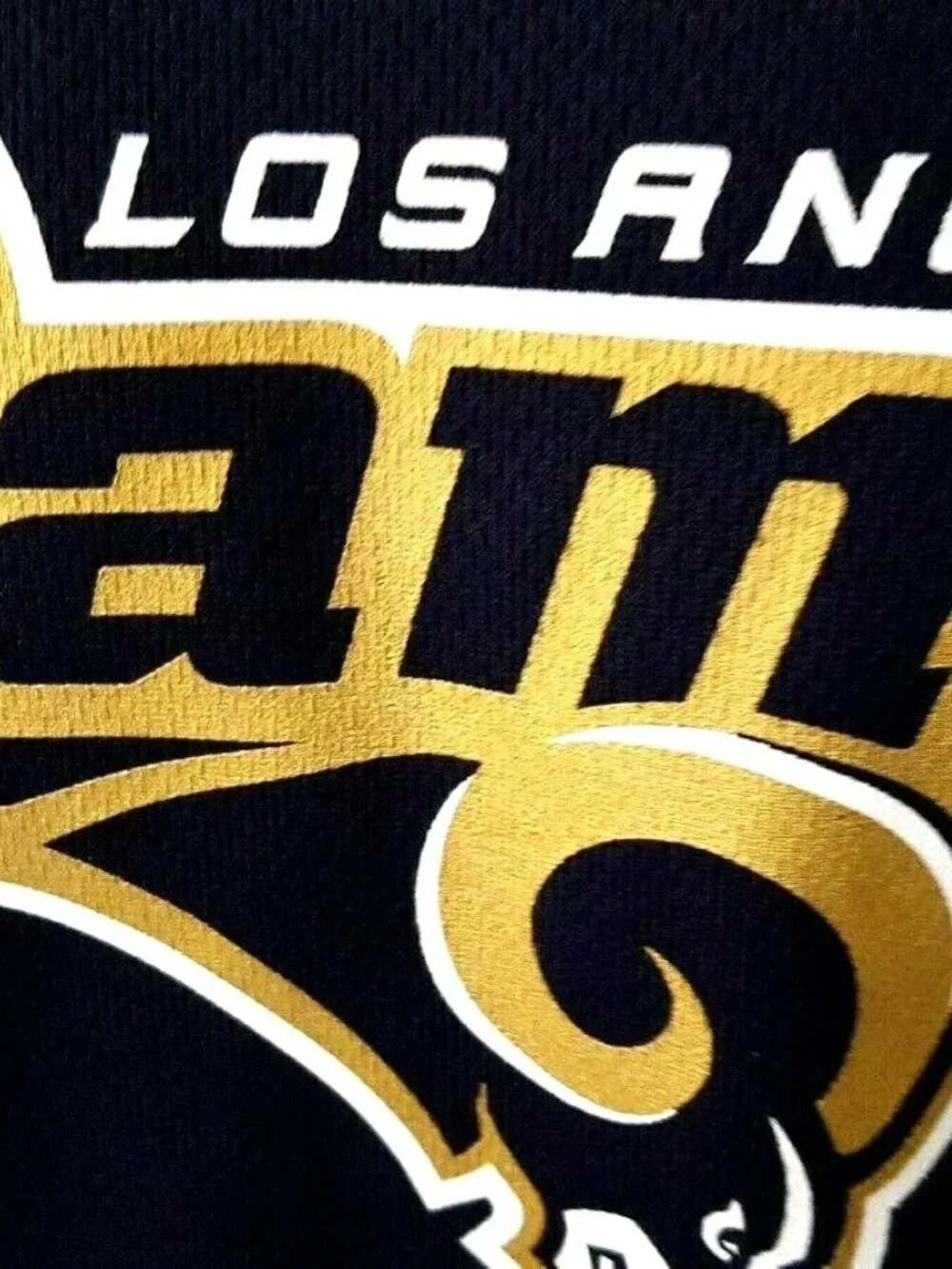 Los Angeles Rams Youth Shirt Size XL 14/16 Gold Sparkle Logo NFL Jersey Style